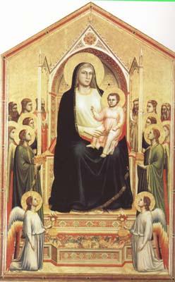 GIOTTO di Bondone Enthroned Madonna with Saints (mk08) China oil painting art